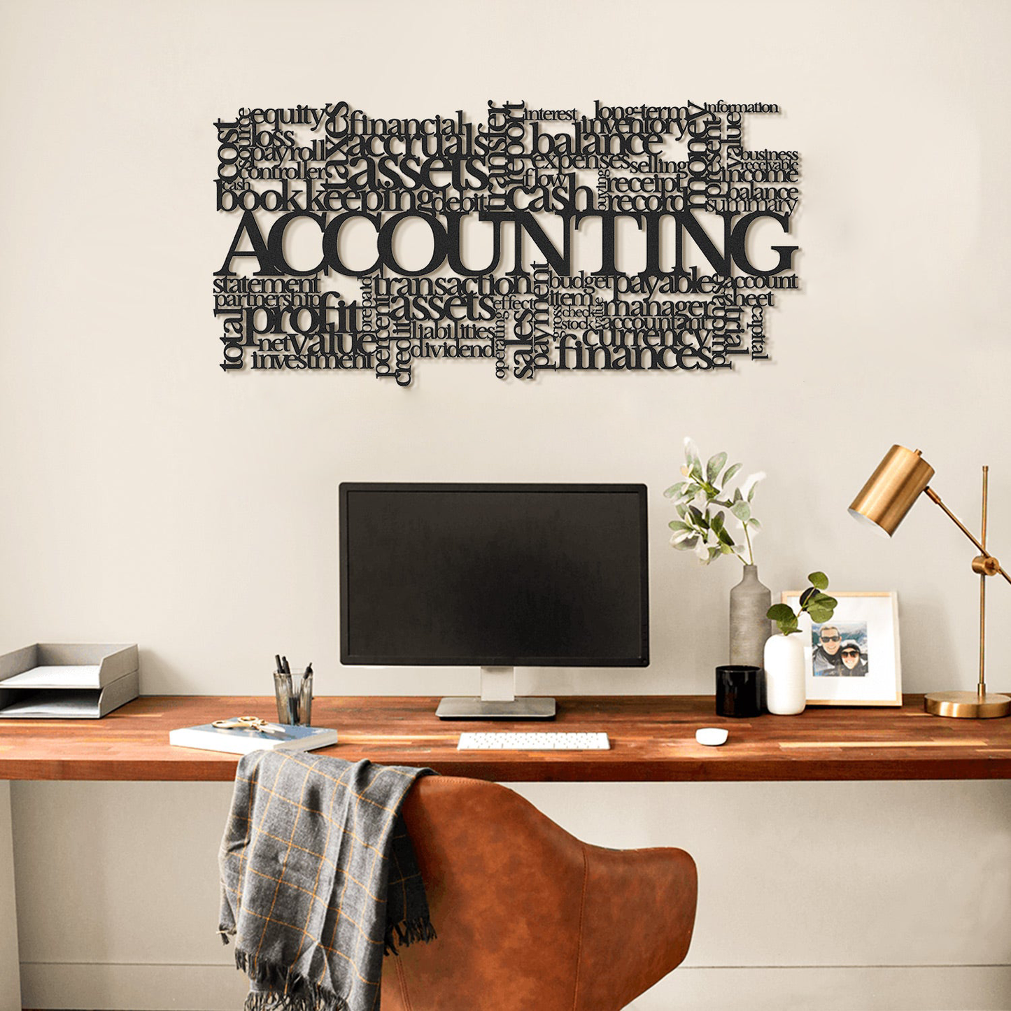 Accounting Words Metal Wall Art