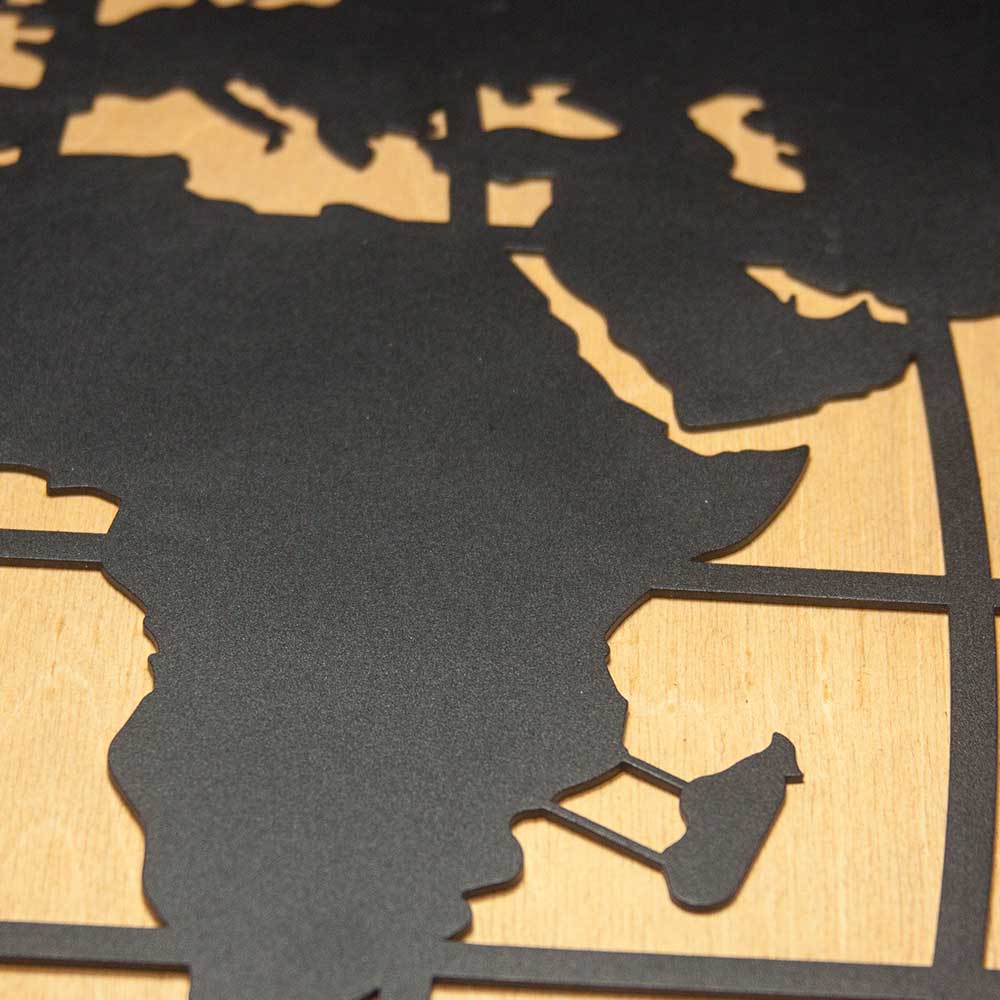 Geoit Metal World Map Wall Art