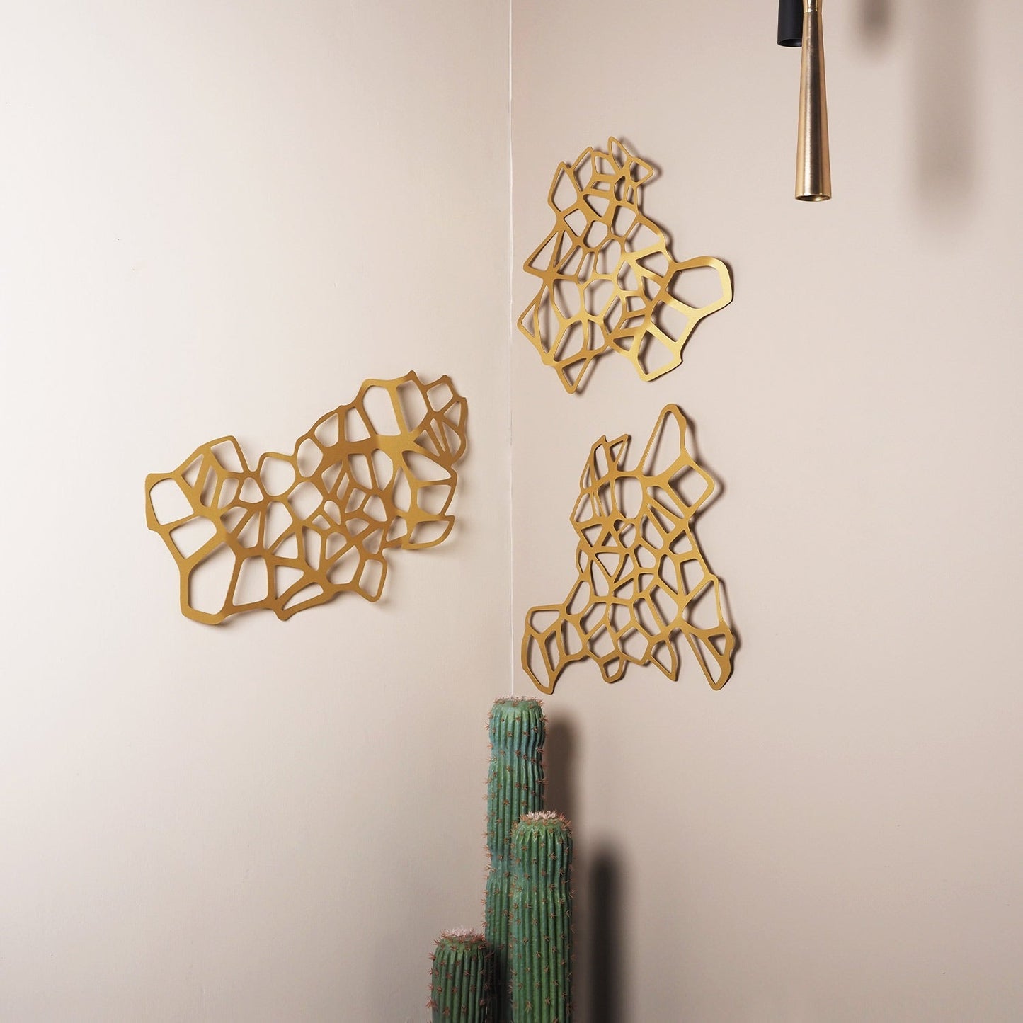 Fluid Metal Wall Art, Set of 3 Pieces