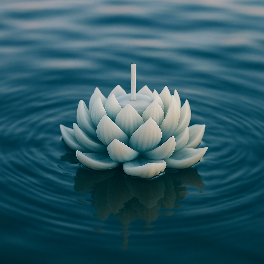 Lotus Floating Candle β Decorative Floral Candle for Spa, Puja, and Home Decor (Available in Purple, Yellow & White-Brown)