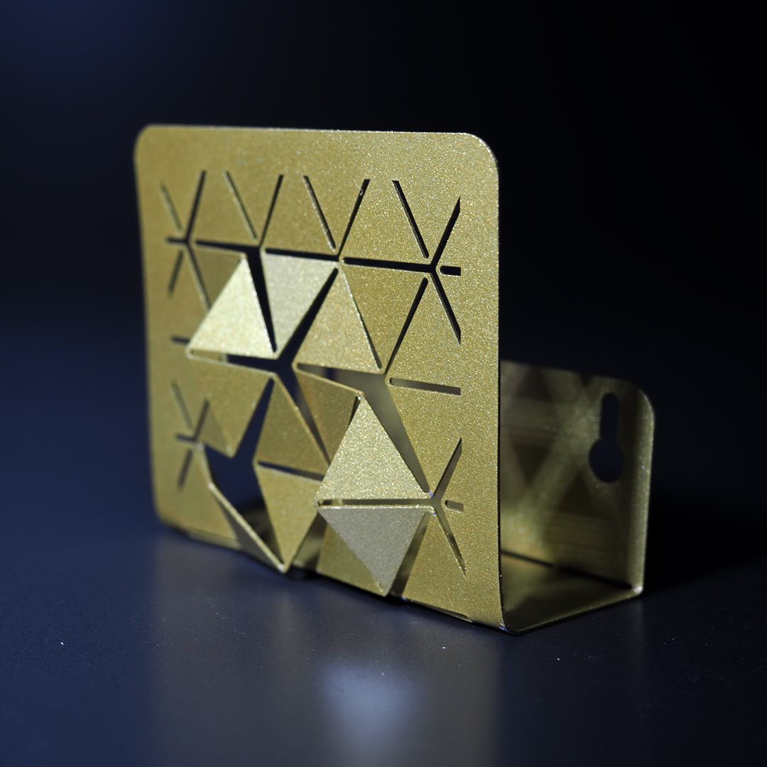 Luminous Square Metal Tealight Holder