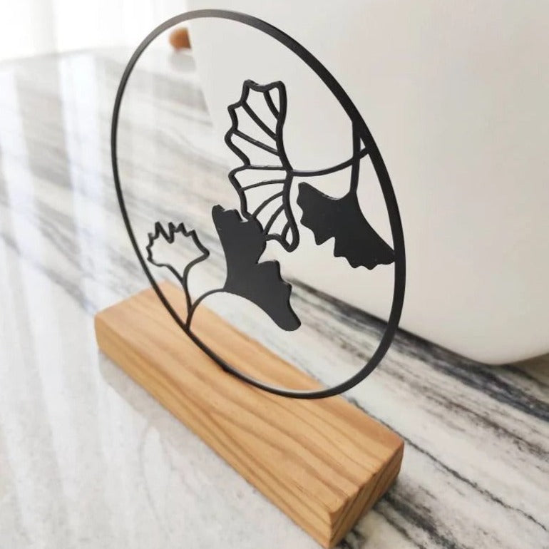 Ginkgo Flowers Shelf Decor