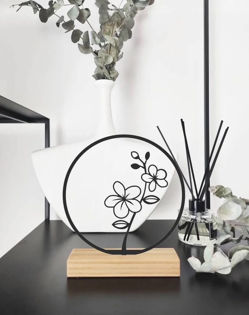 Hawthorn flower shelf decor