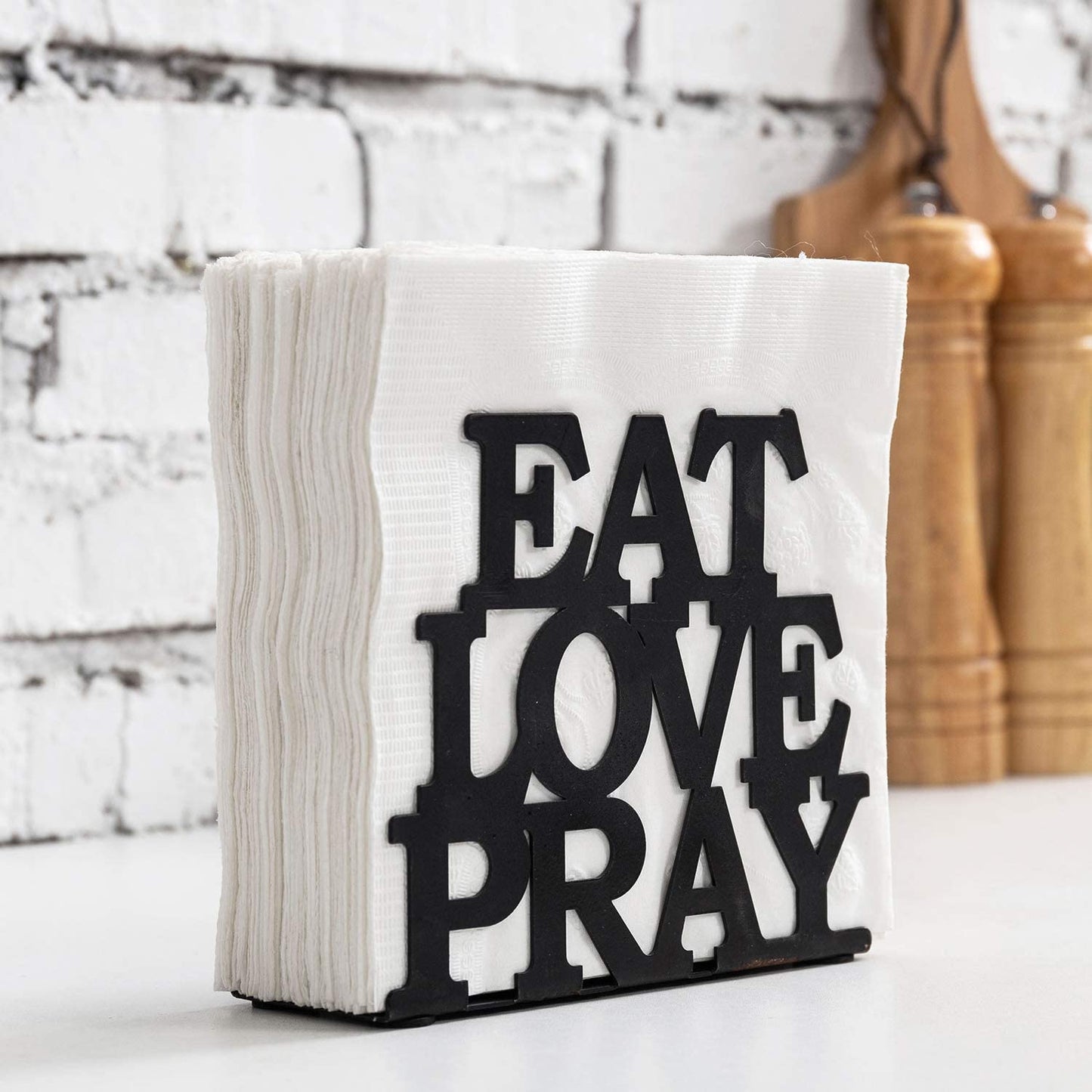 Eat Love Pray Napkin Holder