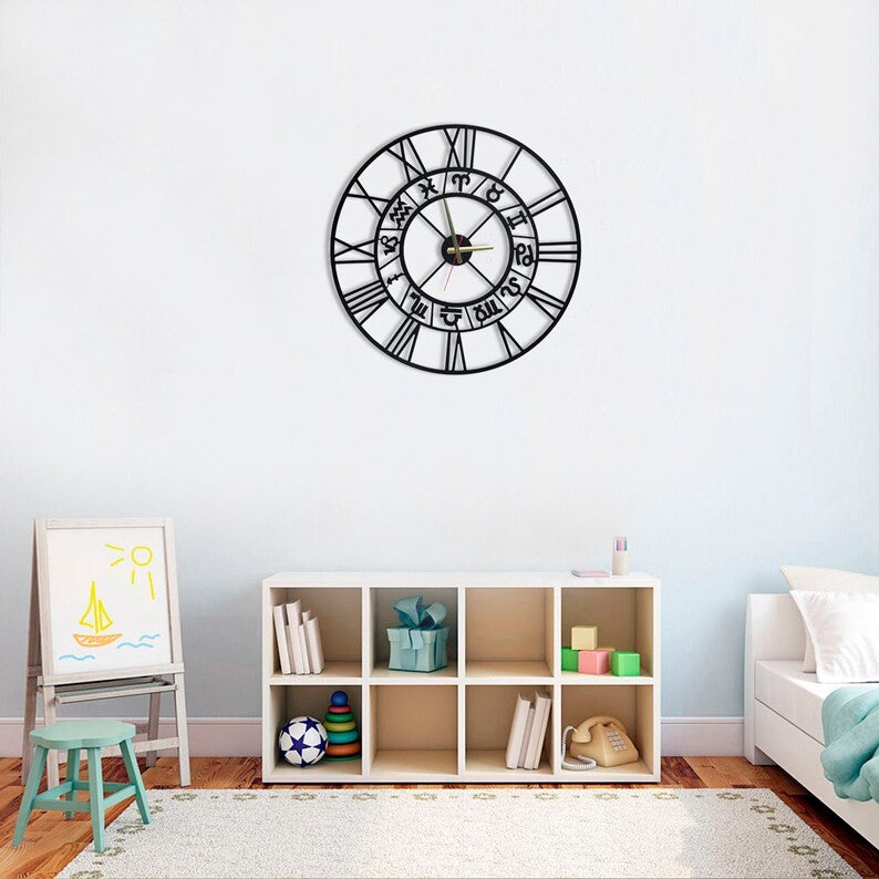Zodiac wall clock
