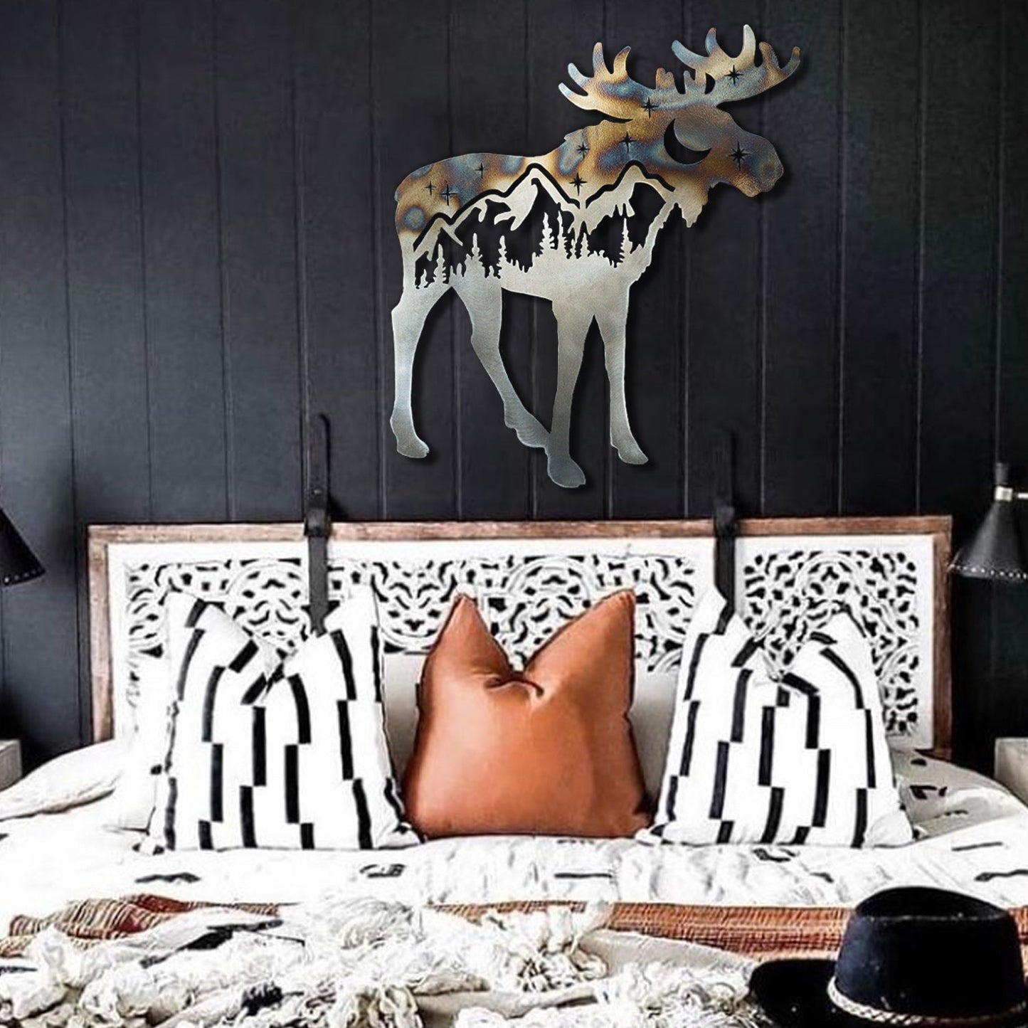 Landscape Moose Metal Wall Art