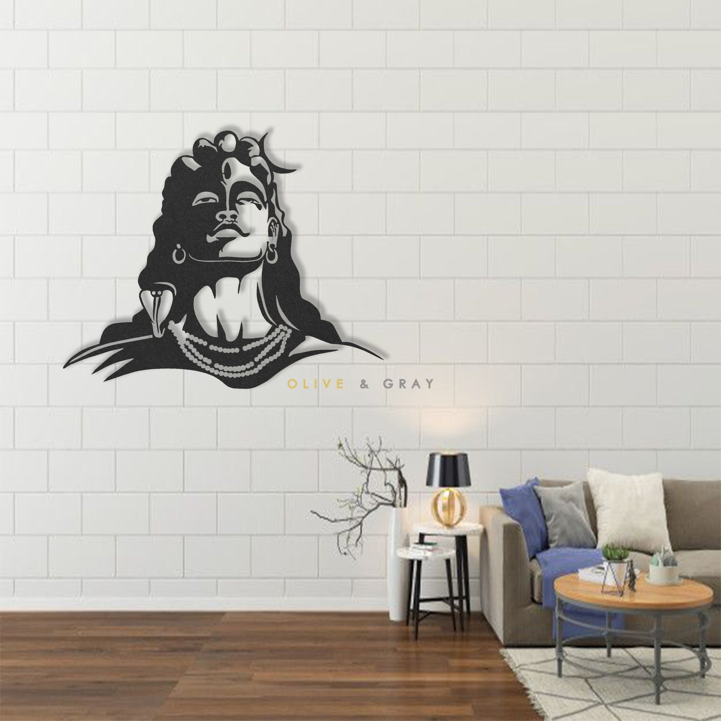 Lord Shiva Adiyogi Metal Wall Art