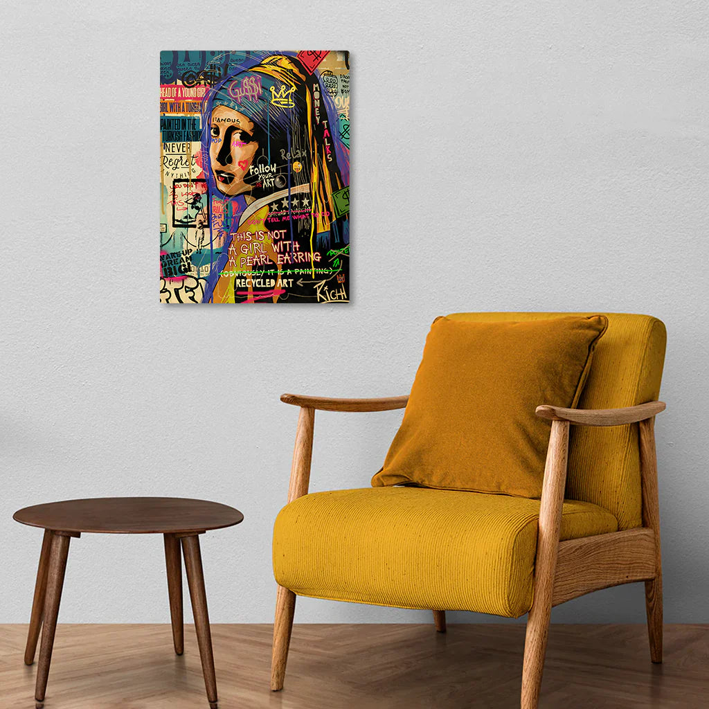 Not a Girl With Pearl Earrings Metal Poster