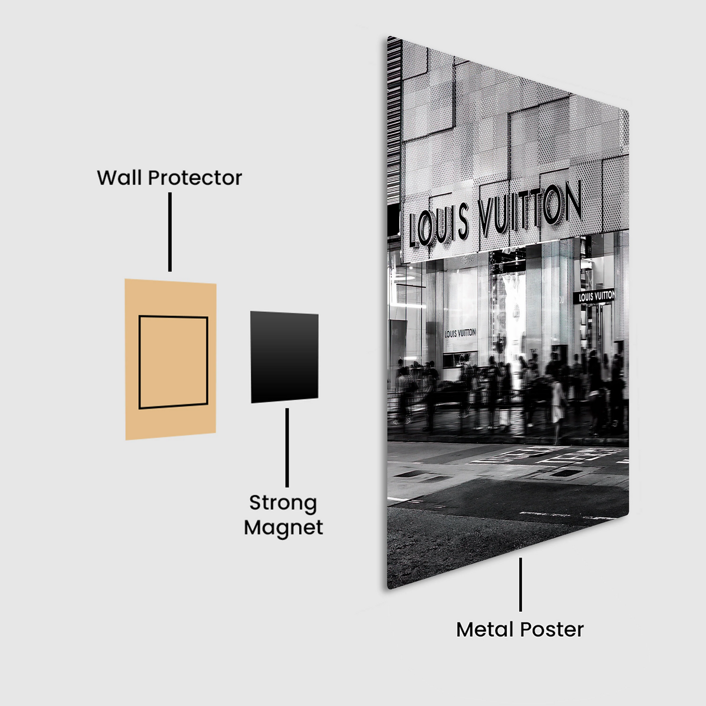 Signature Luxe: Louis Vuitton Metal Poster