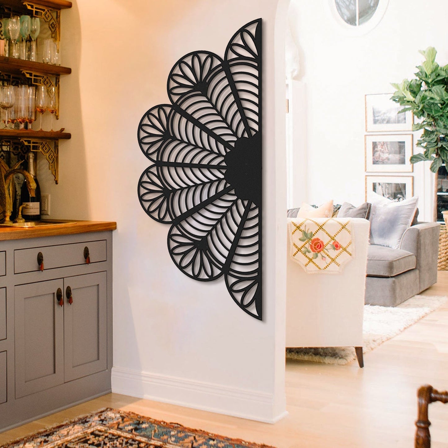 Bohemian Mandala Metal Wall Art