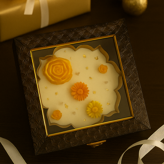 Floral Urli Soy Candle Hamper – Handcrafted Festive Gift Box
