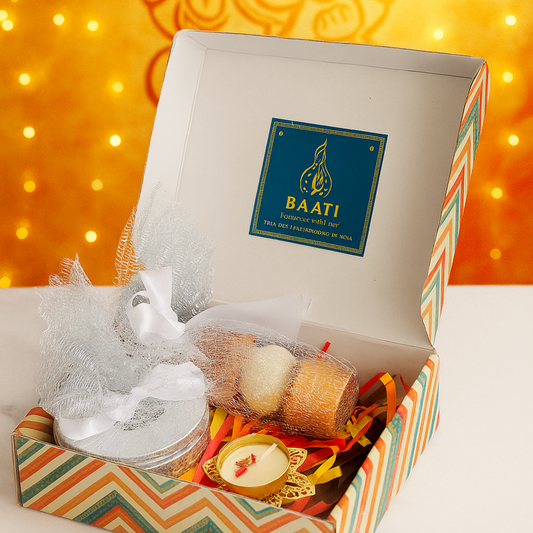 The Baati Diwali Celebration Box - Assorted Soy Wax Candle & Diya Set