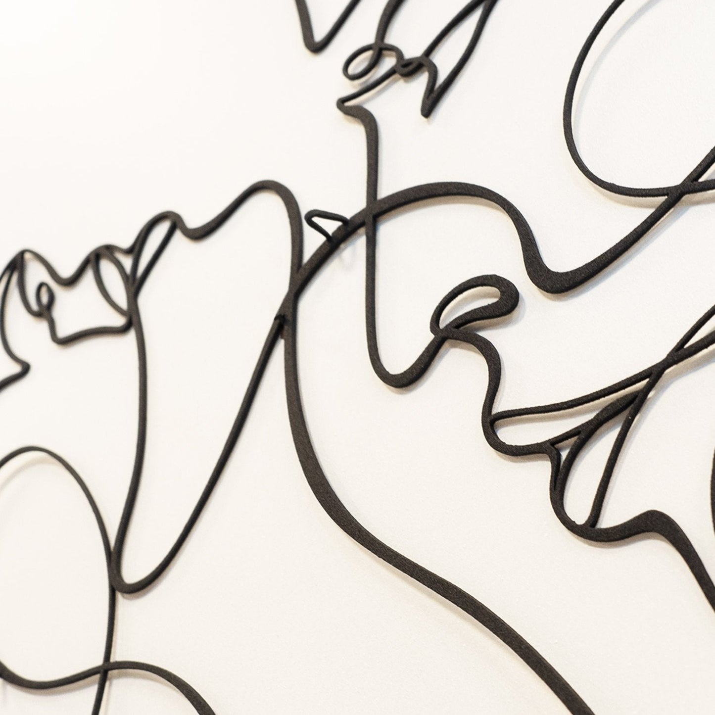 Couple Silhouette Metal Line Art
