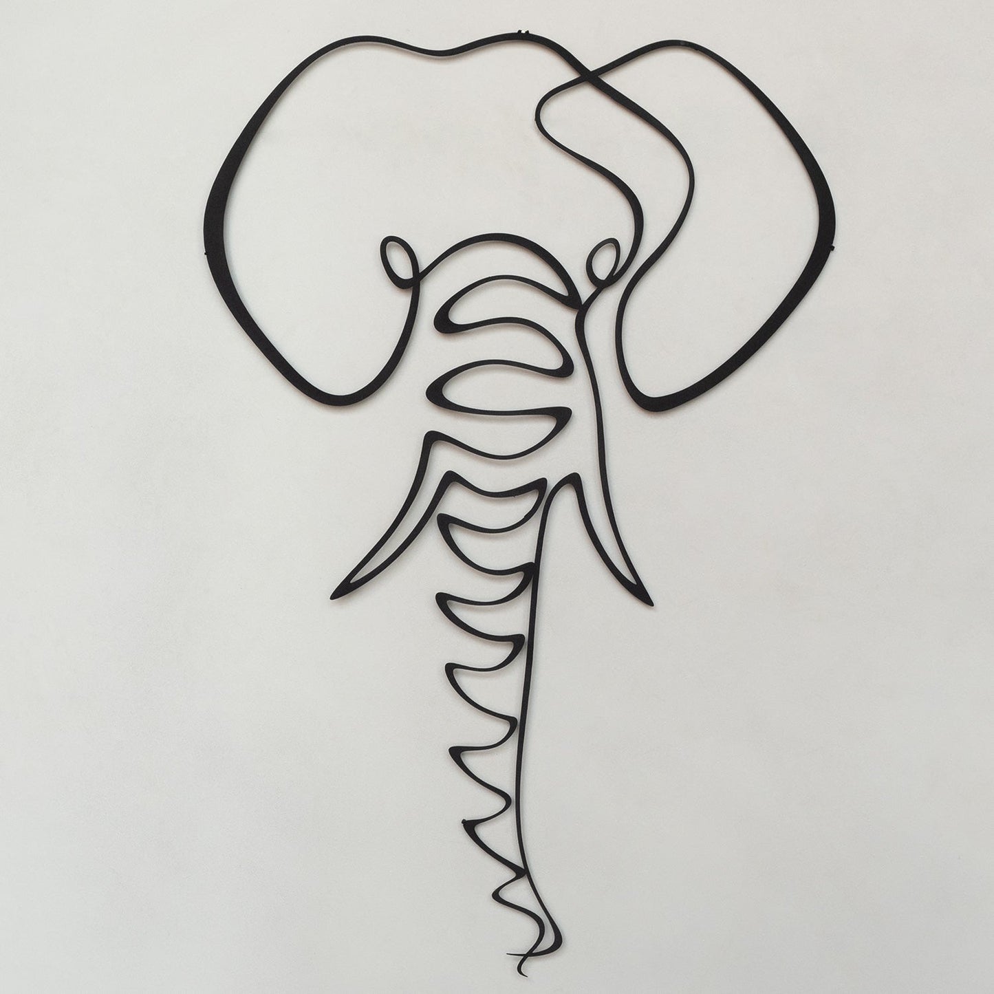 Elephant Metal Line Art