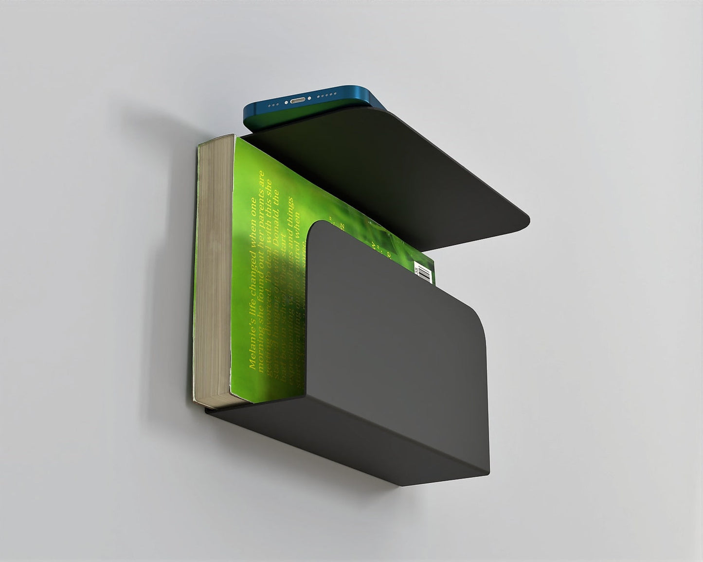 Floating Nightstand with Bookshelf