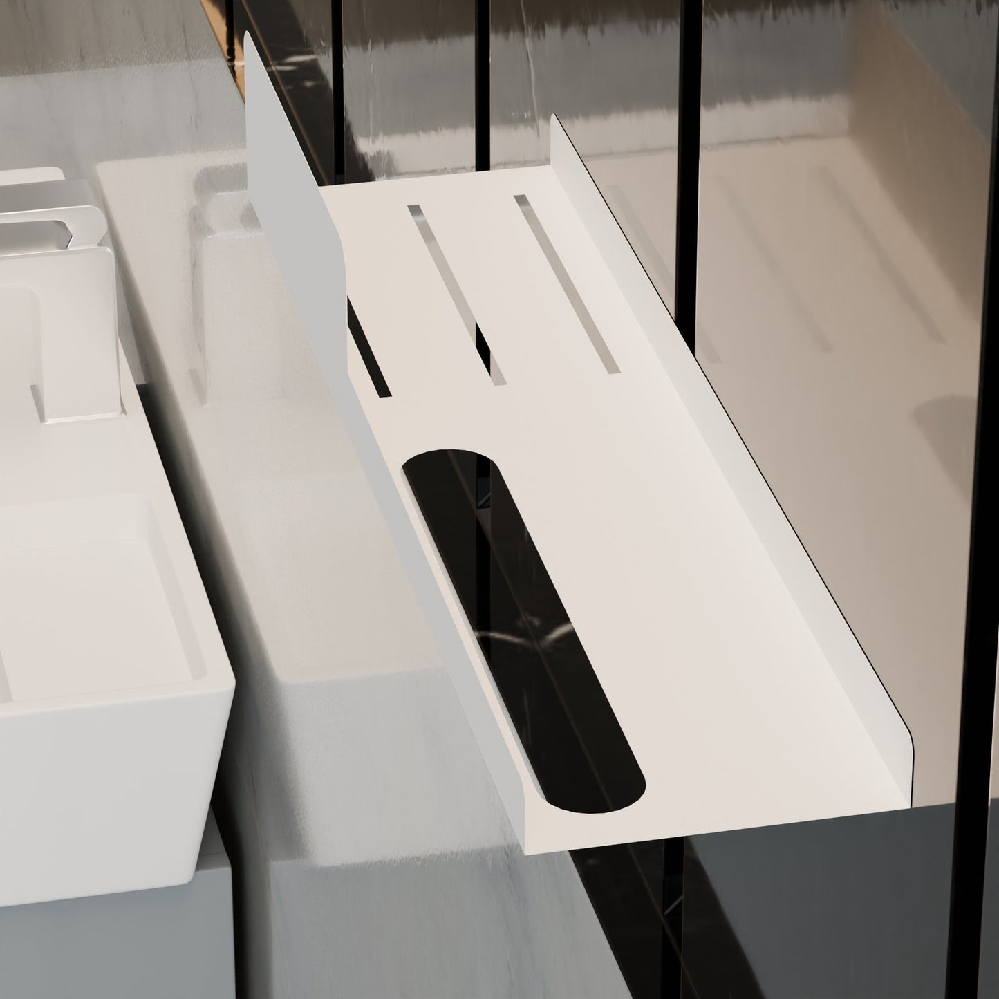 Modern Bathroom Metal Storage Shelf