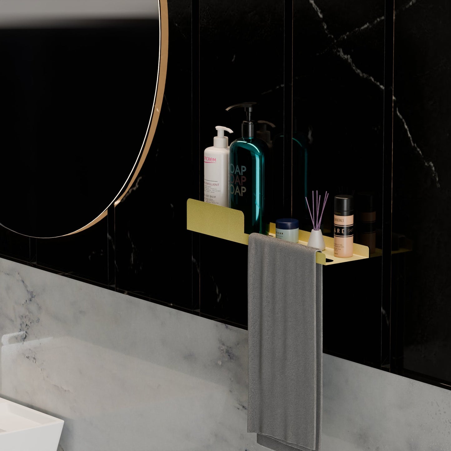 Modern Bathroom Metal Storage Shelf