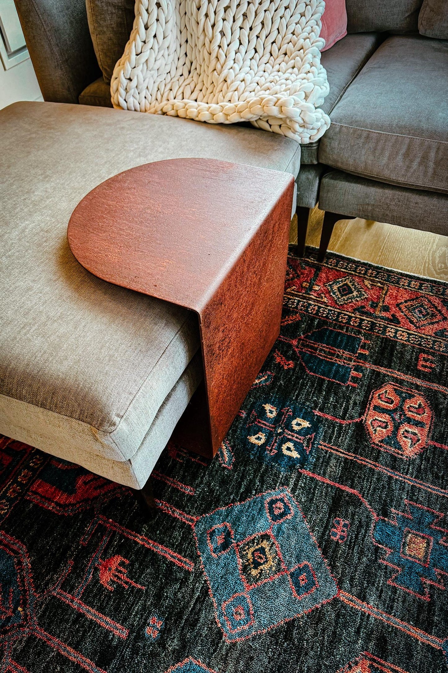 RustEdge - Metal Side Table