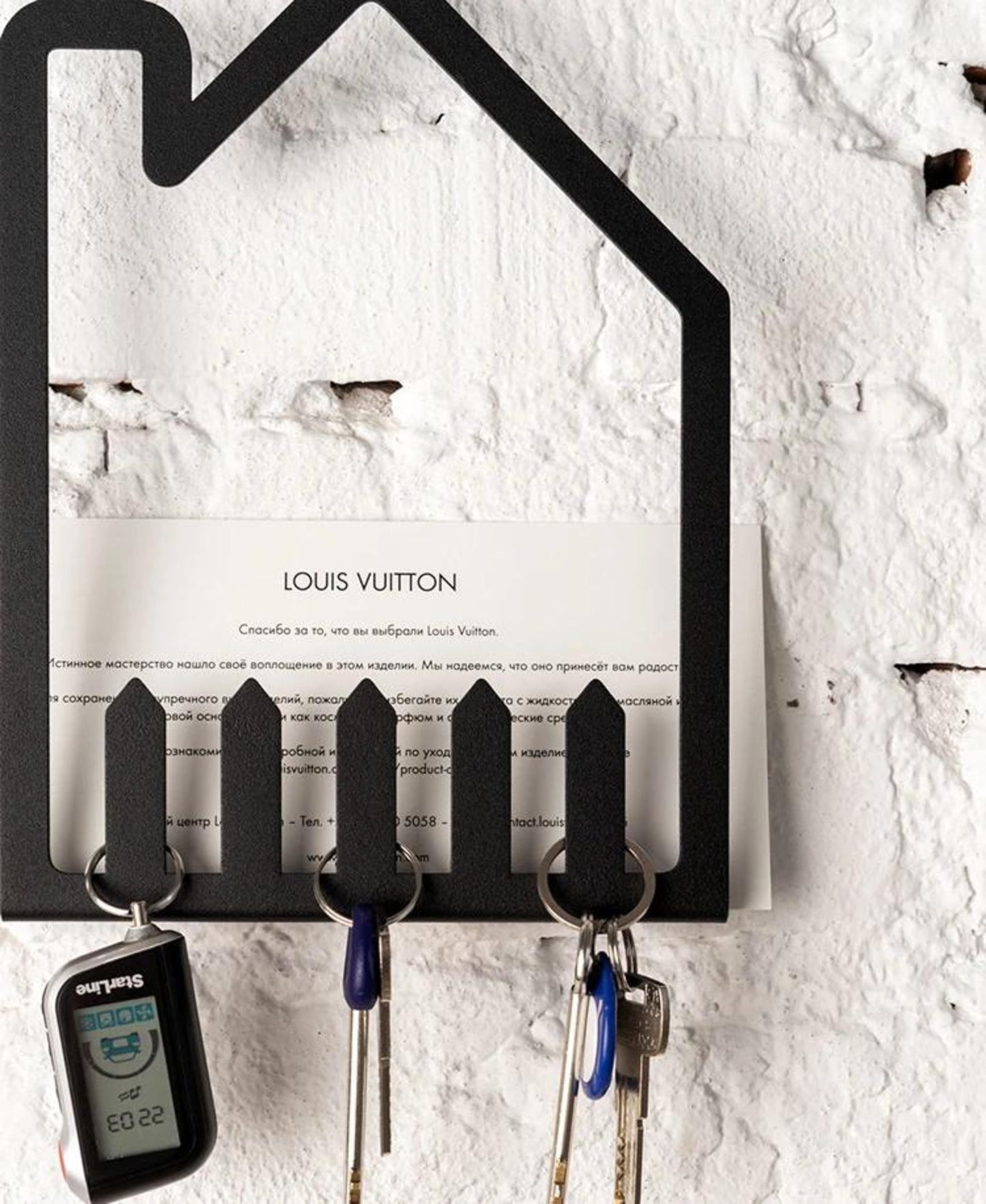 Modern metal key holder 5 hooks|Black Hanger Key Hooks