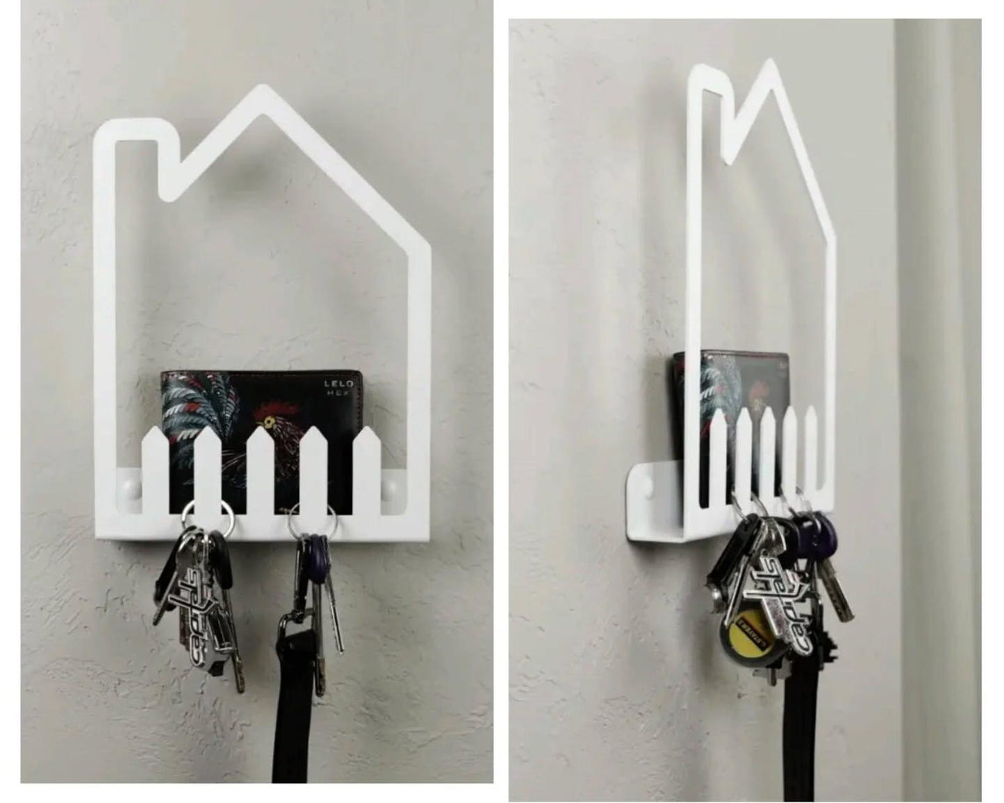 Modern metal key holder 5 hooks|Black Hanger Key Hooks