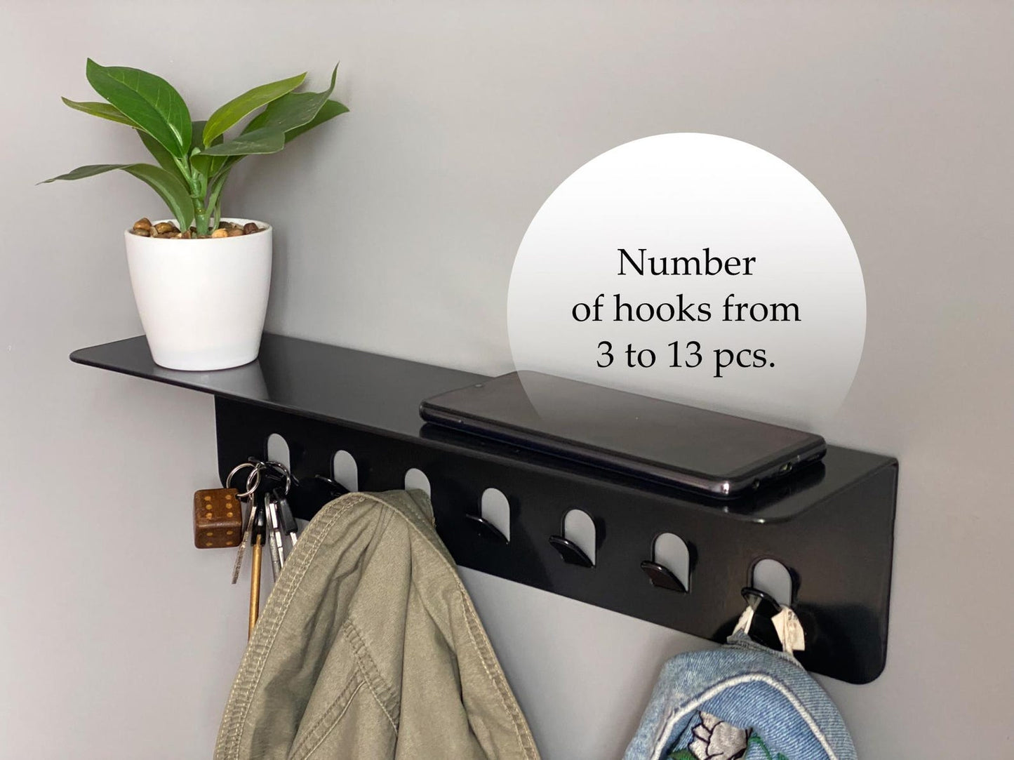 Wall key holder, Entryway Organizer