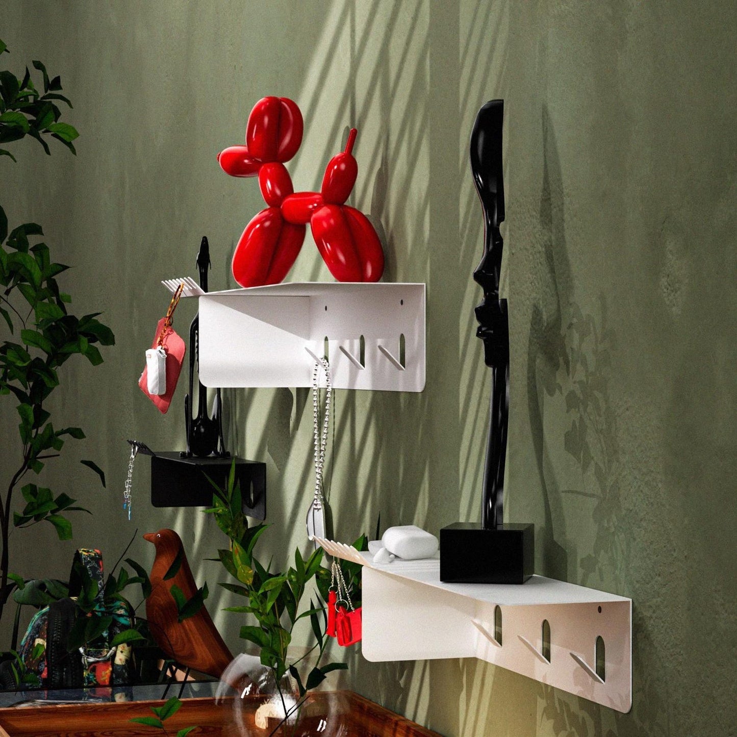 Metal Key Hook for Wall Entryway Organizer Floating Shelves Modern Wall