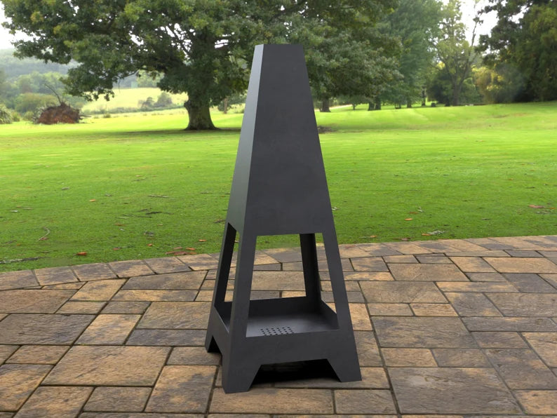 Four-sided Pyramid Metal Fire Pit