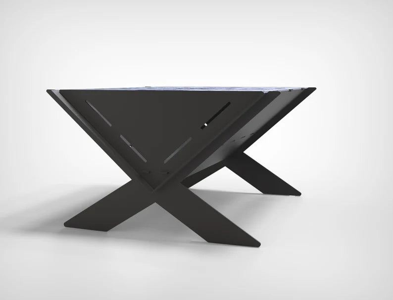 The Apex X Metal Fire Pit + BBQ Grill