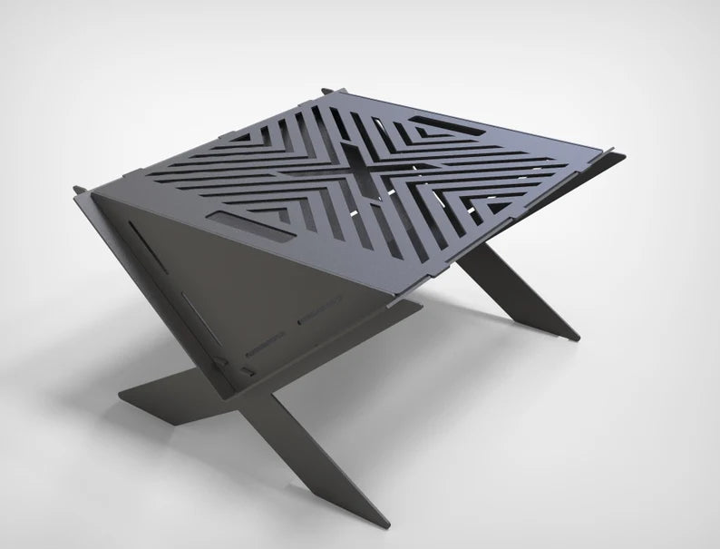 The Apex X Metal Fire Pit + BBQ Grill