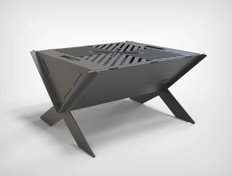 The Apex X Metal Fire Pit + BBQ Grill