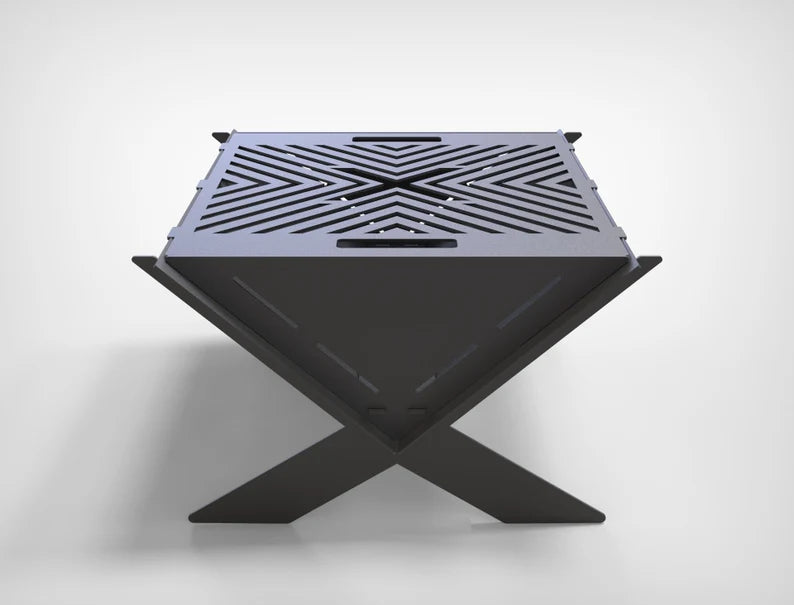 The Apex X Metal Fire Pit + BBQ Grill