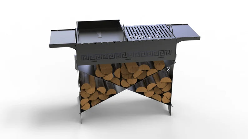 Brazier X V1 Metal Fire Pit + BBQ Grill