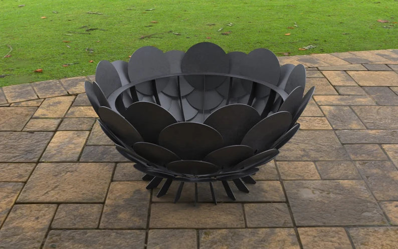 Round Scales Metal Fire Pit