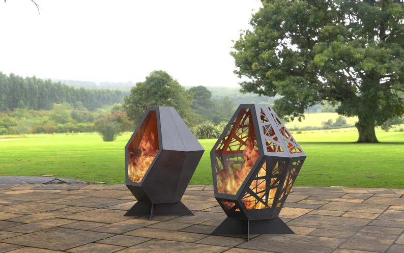 Radiant Duo Metal Fire Pit, Set of 2 Pieces