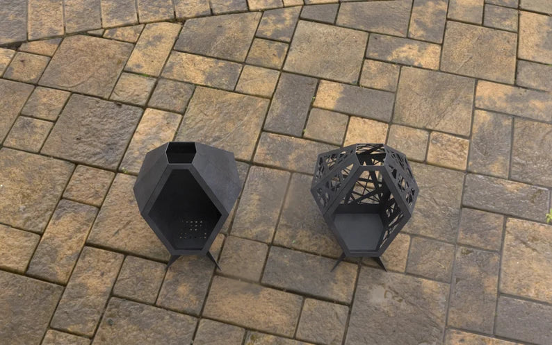 Radiant Duo Metal Fire Pit, Set of 2 Pieces