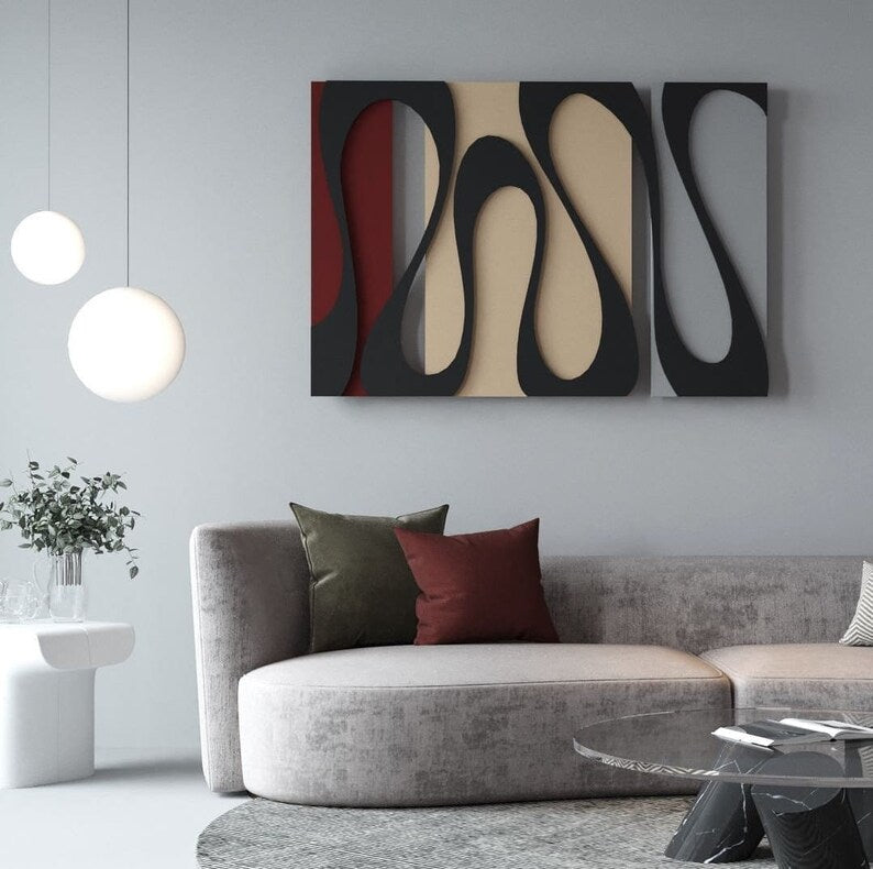 Serenade of Curves Metal Wall Art