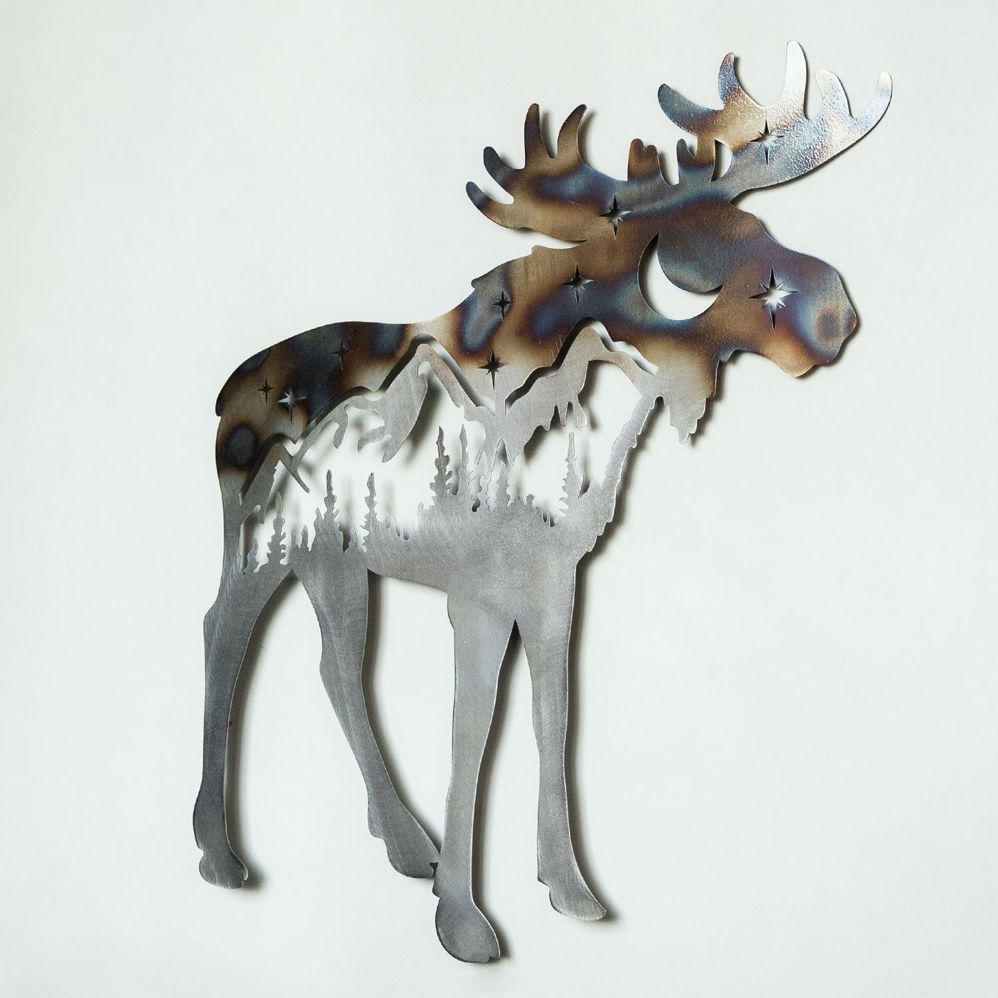 Landscape Moose Metal Wall Art