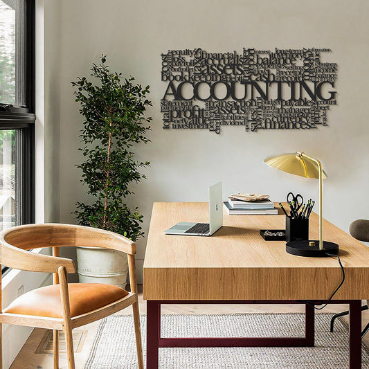 Accounting Words Metal Wall Art