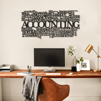 Accounting Words Metal Wall Art