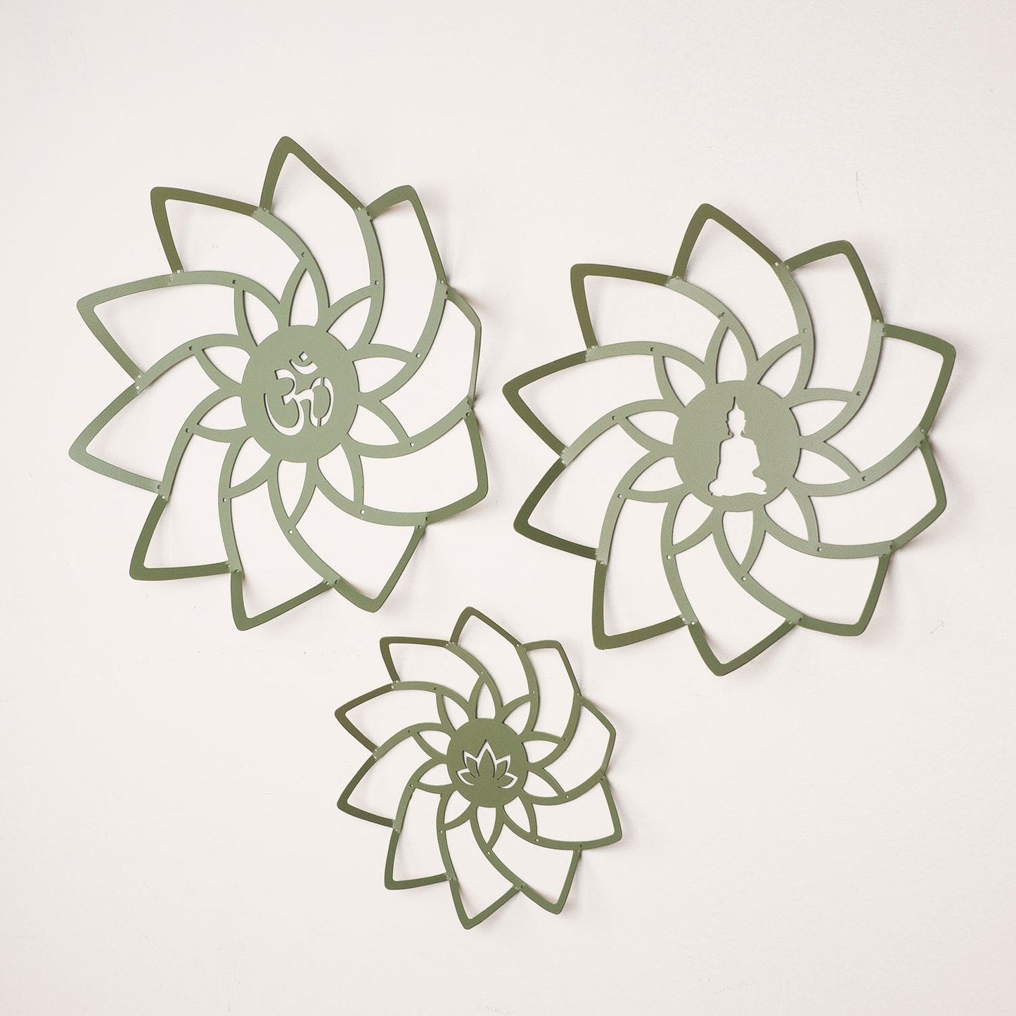 Lotus Metal Wall Art, Set of 3 Pieces