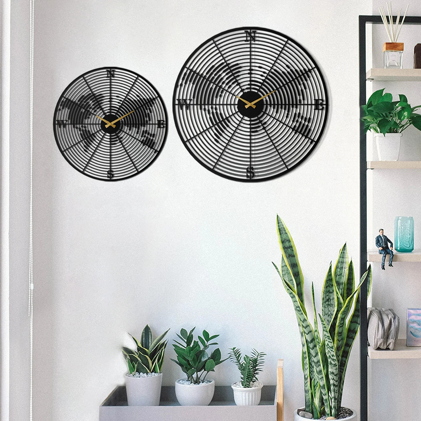 Coordinate Metal Wall Clock