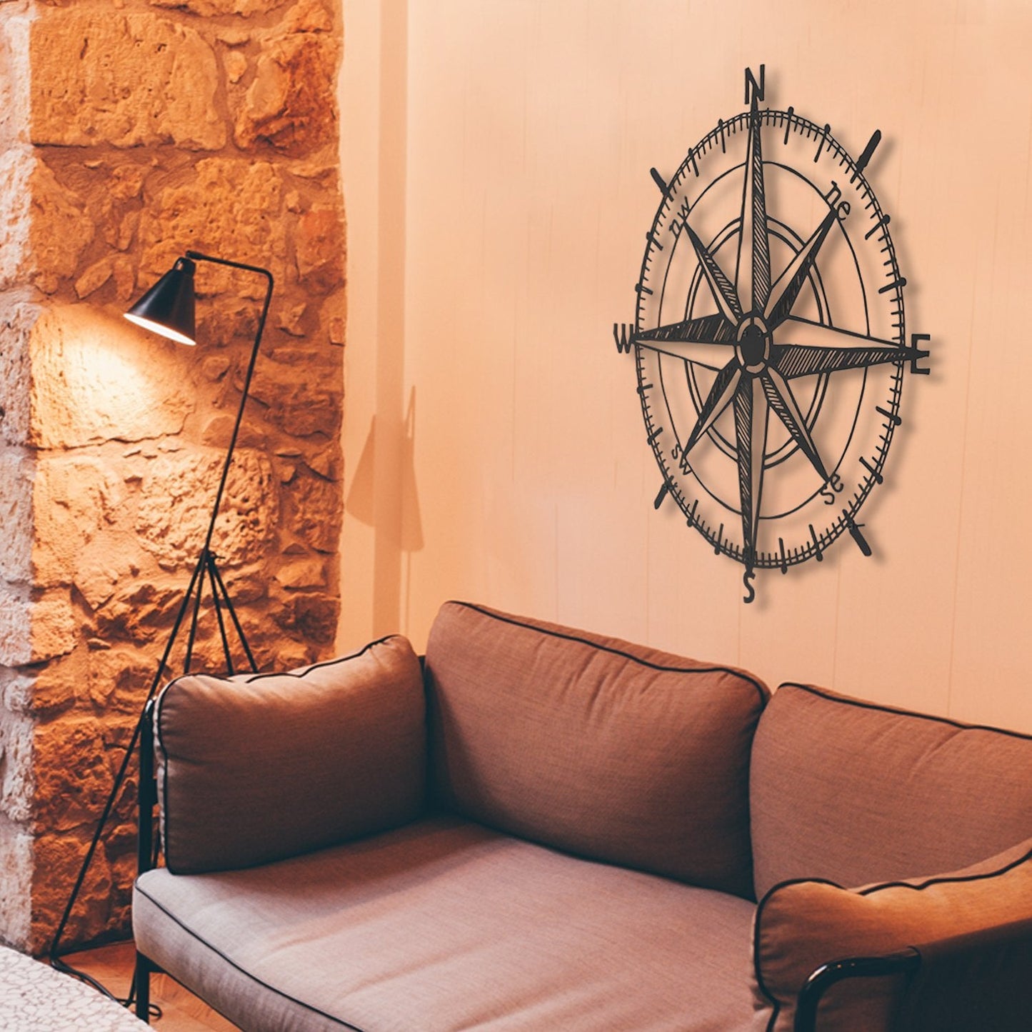 Compass Metal Wall Art