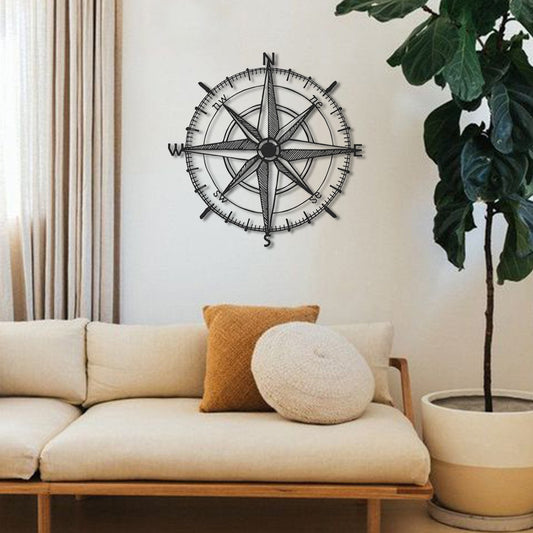 Compass Metal Wall Art