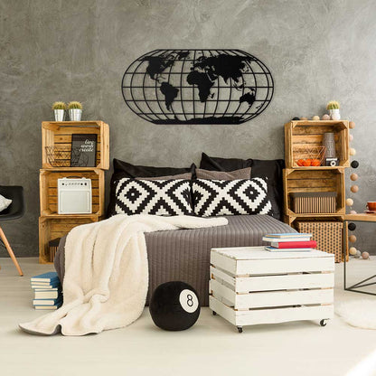 Geoit Metal World Map Wall Art