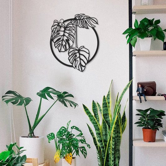 Monstera Deliciosa Leaf Metal Wall Art