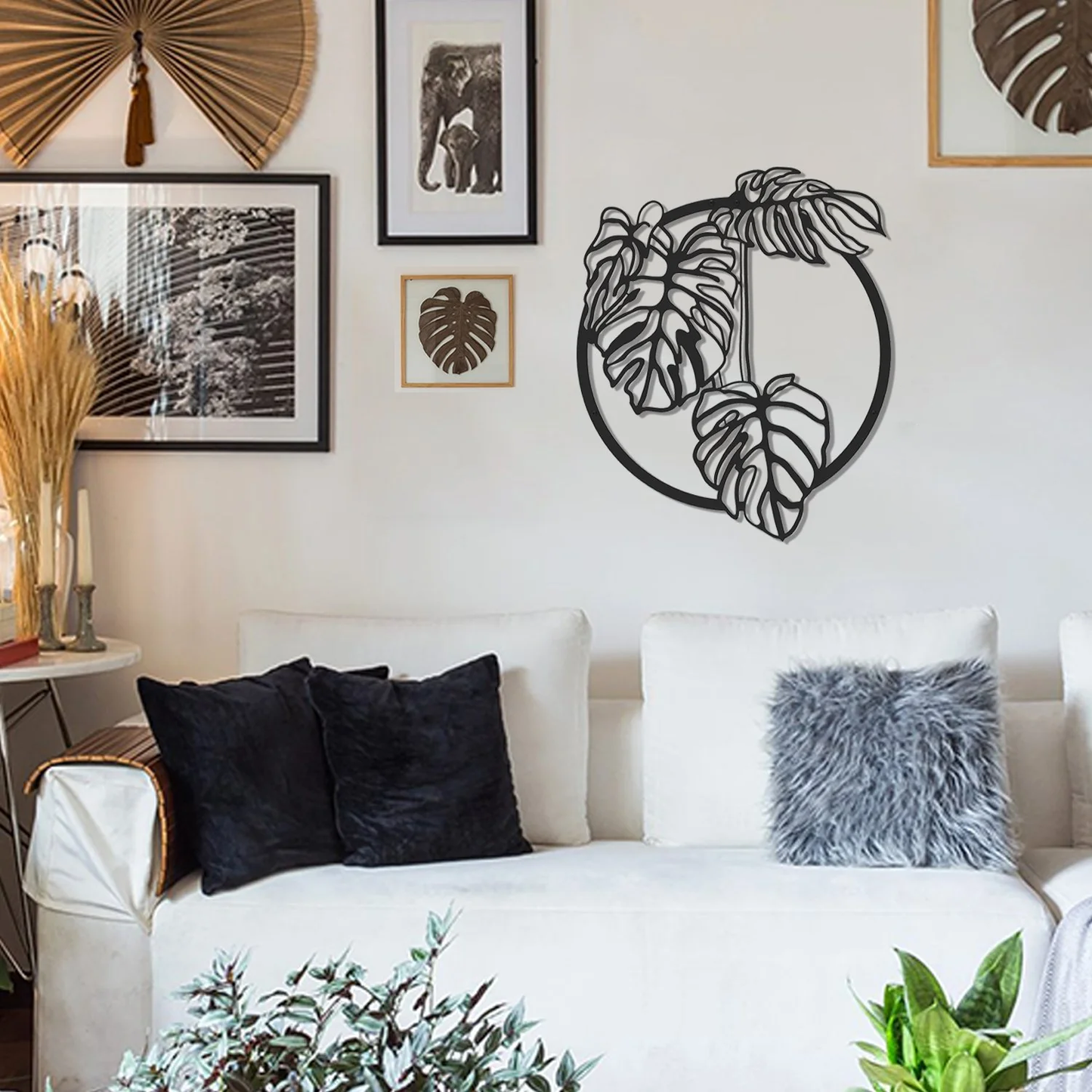 Monstera Deliciosa Leaf Metal Wall Art