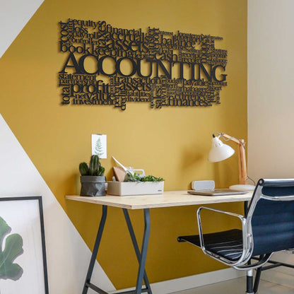 Accounting Words Metal Wall Art