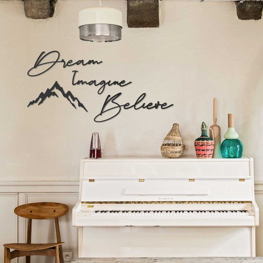 Dream & Imagine & Believe Metal Wall Art