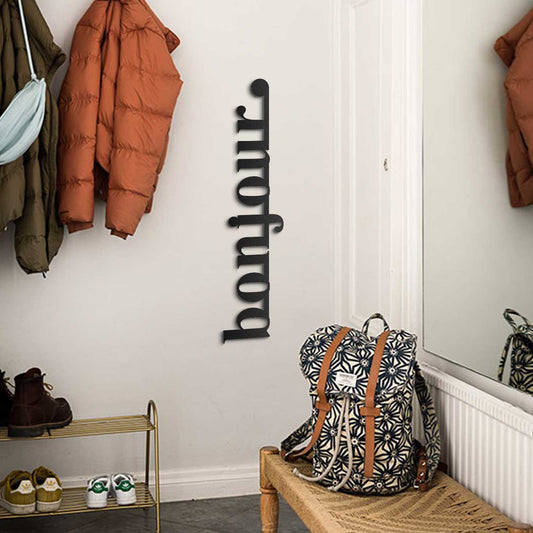 Bonjour Metal Wall Art - APT154