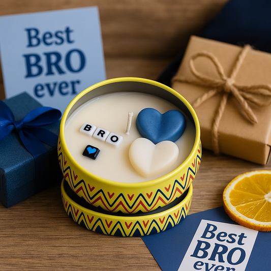 BRO Candle Gift – Heart Soy Wax Candle for Brother | Rakhi Gift for Brother | Best Bro Ever Gift